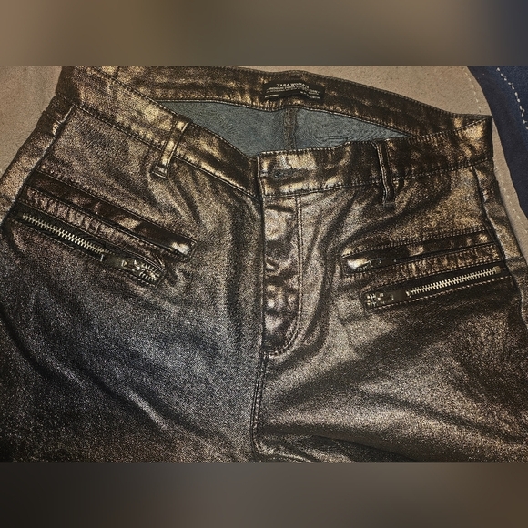 Zara‎ metallic jeans - Picture 2 of 9